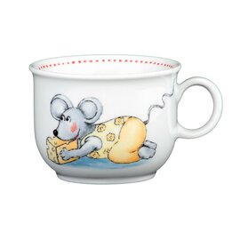 Kindertasse Compact mit Henkel 210 ml Porzellan mehrfarbig Dekor "Mäuse" Produktbild