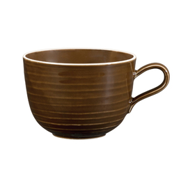Milchkaffeetasse TERRA COLOUR GLAZE Porzellan braun 380 ml Produktbild