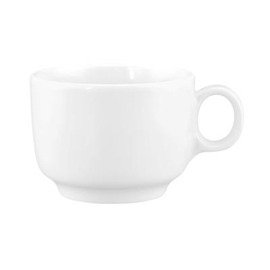 Kaffeetasse | Cappuccinotasse SENTO mit Henkel 210 ml | Porzellan weiß Produktbild