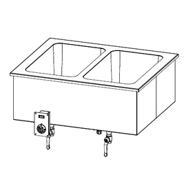 Einbau-Bain-Marie 3112/2 mit 2 Becken passend für 2 x GN 1/1 - 200 mm | 2000 Watt 230 Volt Produktbild 1 S