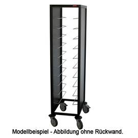 Tablettwagen mit Rückwand betongrau | dunkel | 487 mm x 640 mm H 1650 mm Produktbild