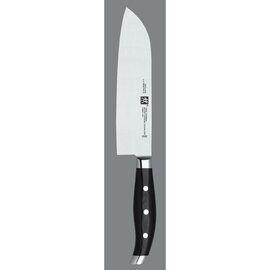 Santoku CERMAX gerade Klinge glatter Schliff  | genietet | schwarz | Klingenlänge 18 cm Produktbild