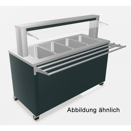 Warmbuffet BASIC LINE W-4 - EMOTION | passend für 4 x GN 1/1 mit Hustenschutz | grau Produktbild