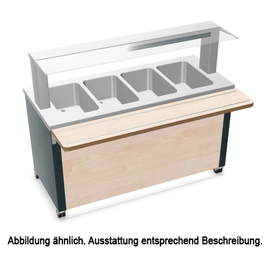 Warmbuffet BASIC LINE W-4 Design | grau | passend für 4 x GN 1/1 Produktbild