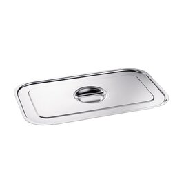 550 082 Gastronorm-Deckel, GD-B 1/4, mit Griffmulde, für 1/4 Gastronorm-Behälter mit Bügelgriffen, Material: Edelstahl Produktbild