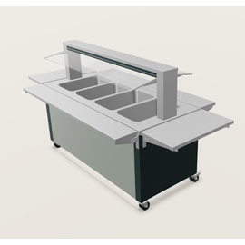 Kinder-Warmbuffet W-4 Kids passend für 4 x GN 1/1 mit Hustenschutz H 750 mm Produktbild