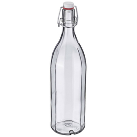Bügelverschlussflasche 1000 ml Glas mehrkantig H 310 mm Produktbild