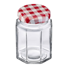 Einmachglas sechseckig 190 ml mit Schraubdeckel Produktbild