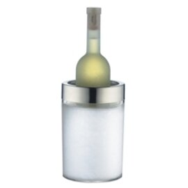 Aktiv-Flaschenkühler CHRYSTAL Crystal Kunststoff Edelstahl klar transparent doppelwandig Produktbild