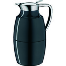 Isolierkanne PALLAS 1 ltr Metall schwarz Vakuum-Hartglas Drehverschluss  H 263 mm Produktbild