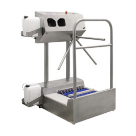 Hygieneschleuse | Durchgangsanlage KOMPAKT rechts - zwei Laufrichtungen mechanisches Drehkreuz Produktbild