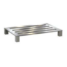 Flachpalette Aluminium | 4 Füße | 3 Längssprossen | 1200 mm x 800 mm H 150 mm Produktbild