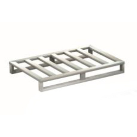 Flachpalette Edelstahl mit 2 Kufen | 5 Quersprossen | 1200 mm x 800 mm H 150 mm Produktbild