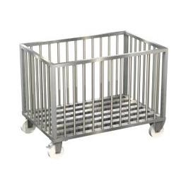 Gitterbox fahrbar | Edelstahl 1200 mm x 800 mm H 930 mm Produktbild