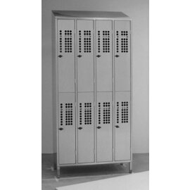 Fächerschrank 950 mm  x 500 mm  H 2100 mm 8 Fächer mit mit Flügeltüren Verschlussknebel Produktbild