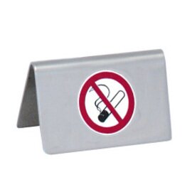 1053/901 Aufkleber, "Rauchen verboten", zu Tischschild, neutral, Edelstahl 18/10, hochglänzend poliert, 6,5 x 4 cm, 1 Stück Produktbild