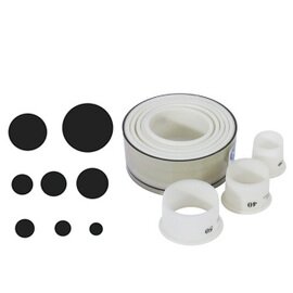 Ausstechersatz 8-teilig  • rund weiß  | Kunststoff  H 30 mm Produktbild