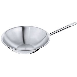 Wok MULTIPLY Edelstahl Aluminium  | 5,5 ltr  Ø 360 mm  H 90 mm | Stielgriff | Boden flach Produktbild