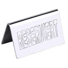 Reserviert-Schild • Reserviert • Edelstahl | Ziffern geprägt L 65 mm H 40 mm Produktbild