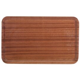 Tablett GN 1/1 Holz mahagonibraun melaminbeschichtet | rechteckig  | rutschfest Produktbild