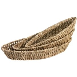 Korb Wasserhyazinthe naturfarben oval 600 mm  x 230 mm  H 100 mm Produktbild