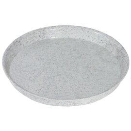Tablett, rund, Ø 32 cm, H 3,5 cm, ganitgrau, glasfaserverstärkter Polyester, rutschfeste Oberfläche, schlagfest und bruchstabil, spülmaschinenfest, säure-, laugen- und UV-beständig, stapelbar Produktbild