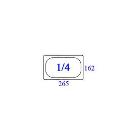 Gastronormbehälter GN 1/4  x 65 mm Kunststoff transparent Produktbild