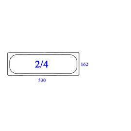 Sonderposten | GN-Behälter, "TOP NOTCH® ", Farbe: Weiß, GN 2/4, 65 mm tief, Inhalt: 2,7 ltr., Polycarbonat, Temperaturbereich -40°C bis 100°C Produktbild