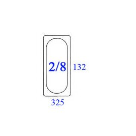 GN-Behälter GN 2/8  x 65 mm Porzellan weiß Produktbild