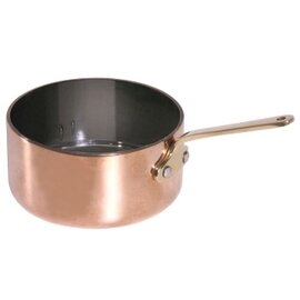 Stielkasserole 250 ml Edelstahl Messing Kupfer 2,2 mm  Ø 85 mm  H 45 mm Produktbild