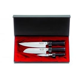 3-teiliges Damaszener-Messerset, Serie "1893": Santoku, Officemesser, Kochmesser Produktbild