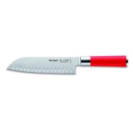 Santoku RED SPIRIT gerade Klinge Kullenschliff | rot | Klingenlänge 18 cm Produktbild