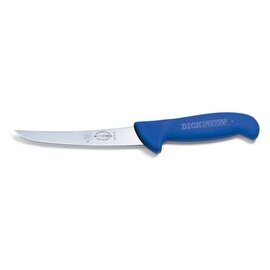 Ausbeinmesser ERGOGRIP blau  | gebogene Klinge skandinavische Form | steif  | glatter Schliff  | Klingenlänge 15 cm Produktbild