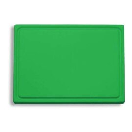 Schneidbrett Kunststoff  • grün mit Saftrille | 530 mm  x 325 mm  H 20 mm Produktbild