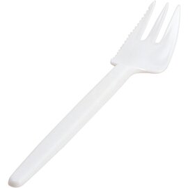 Kuchengabel Polystyrol weiß Sägezähne  L 140 mm | Einweg | 4 x 250 Stück Produktbild