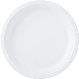 Teller Bagasse weiß  Ø 260 mm | Einweg Produktbild