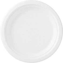 Teller Bagasse weiß  Ø 220 mm | Einweg Produktbild