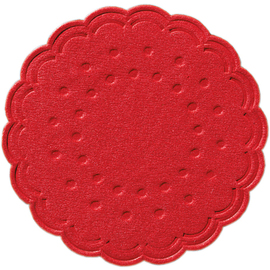 Zelltuch-Untersetzer rot Ø 75 mm rund Einweg Papier Produktbild 0 L