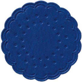 Zelltuch-Untersetzer blau Ø 75 mm rund Einweg Papier Produktbild