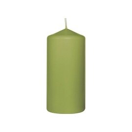 Stumpenkerzen, Duni®, rund, gerade Form, 130 x 60 mm, Brenndauer ca. 30 Std., 2 x 6 Stück, herbal green Produktbild