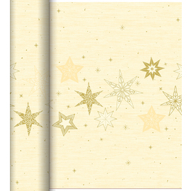 Tête-à-Tête-Tischläufer Motiv STAR STORIES CREAM Einweg 4 Rollen à 24 m | 24 m  x 0,4 m Produktbild