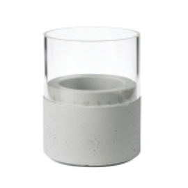 LED-Kerzenhalter NEAT Glas hellgrau Ø 61 mm H 70 mm Produktbild