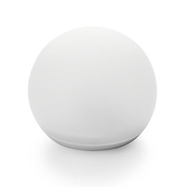 LED-Kerzenhalter GLOBE Glas weiß Ø 100 mm H 84 mm Produktbild