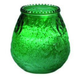 Kerzengläser "Venezia", Duni®, 100 x 100 mm, Brenndauer ca. 70 Stunden, 4 x 3 Stück, grün Produktbild
