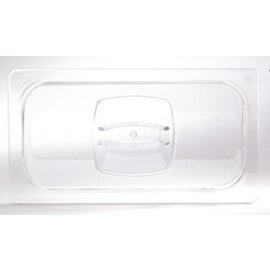 Harter Deckel GN 1/4 Polycarbonat transparent | Löffelaussparung Produktbild