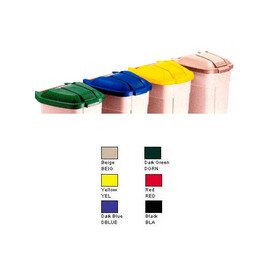 R002219 Deckel für Mobiler Roll-Abfallbehälter gelb, Polypropylen Produktbild