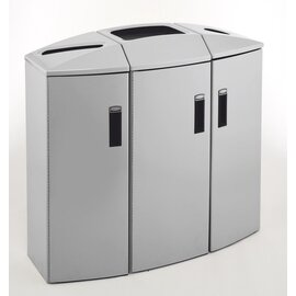 Recyclingstation ELEMENT 166 ltr 3 Einwürfe Papier | Restmüll | Flaschen/Dosen Produktbild