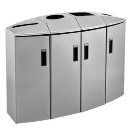 Recyclingstation ELEMENT 227 ltr 4 Einwürfe Papier | Restmüll | Flaschen | Dosen Produktbild