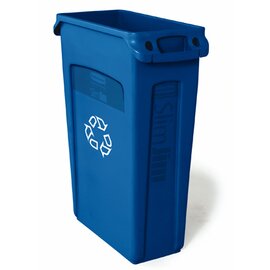 Mülleimer 87 ltr Kunststoff blau  L 558 mm  B 279 mm  H 762 mm mit Lüftungskanal Produktbild