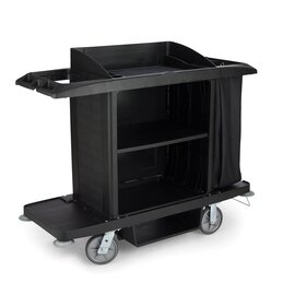 Hotelwagen schwarz | 1524 mm  x 559 mm  H 1270 mm Produktbild